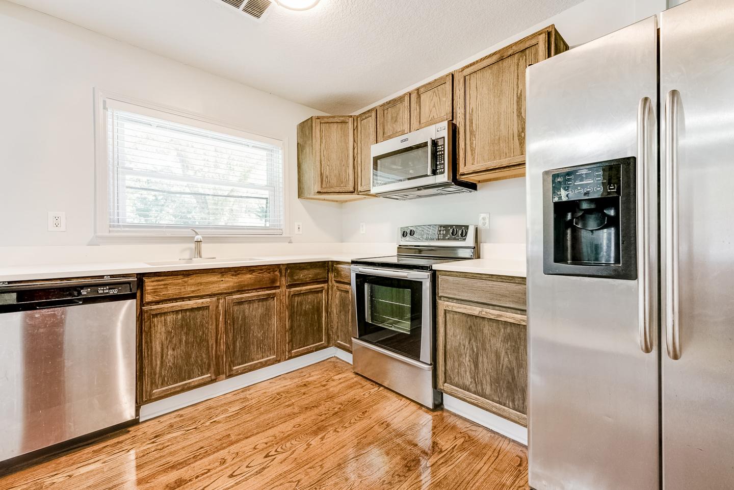 Common spaces including the kitchen