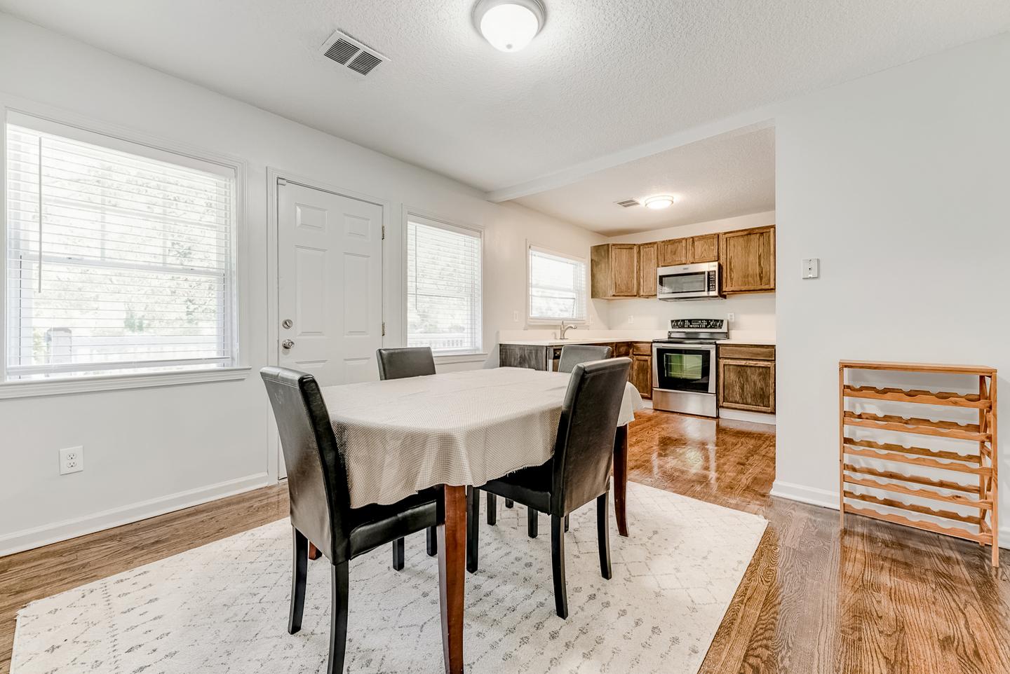 Common spaces including the kitchen