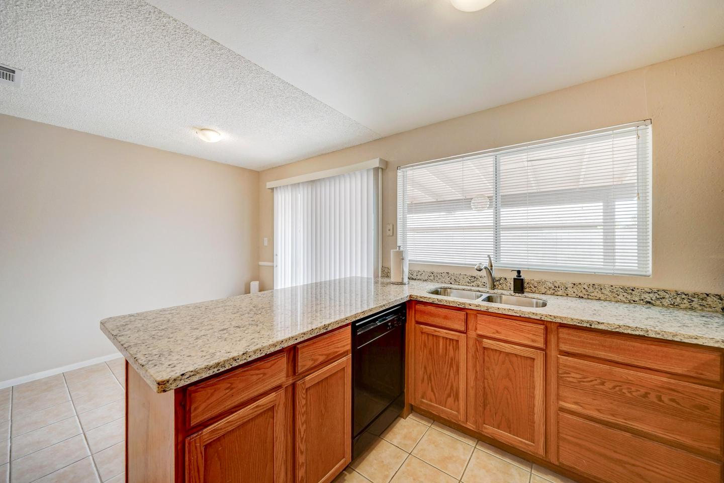 Common spaces including the kitchen