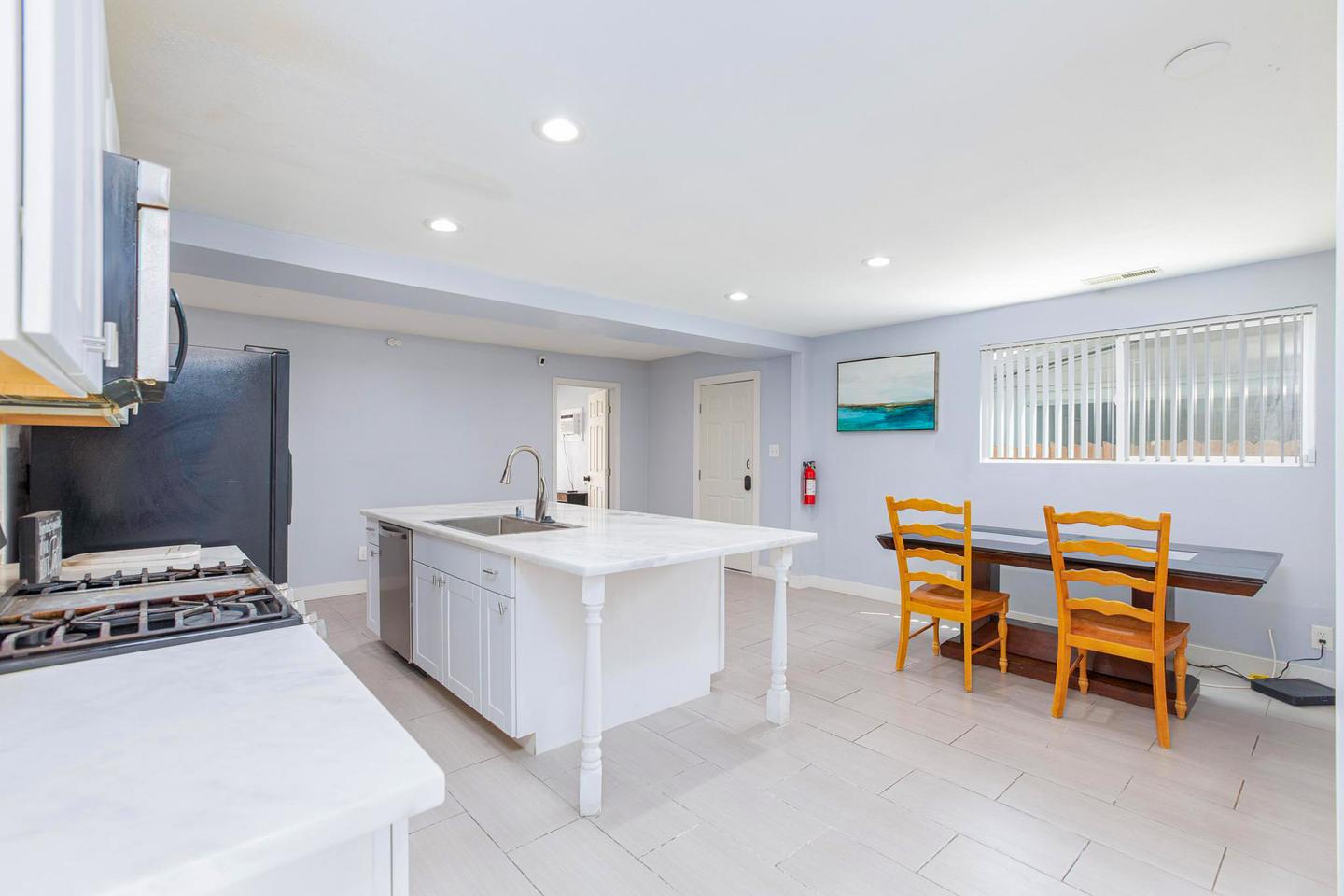 Common spaces including the kitchen