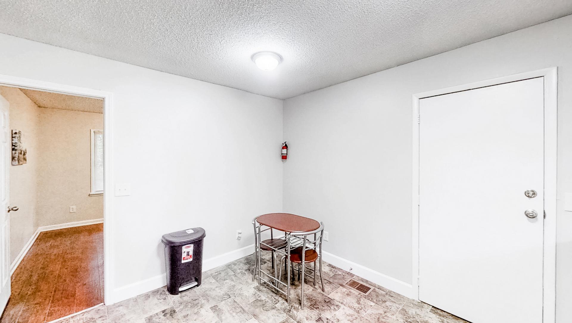 Common spaces including the kitchen