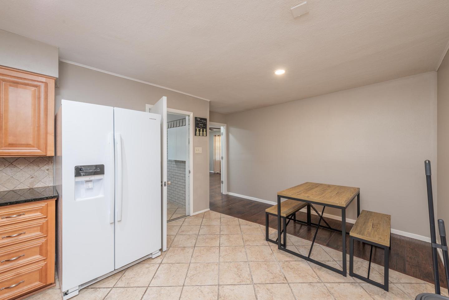 Common spaces including the kitchen
