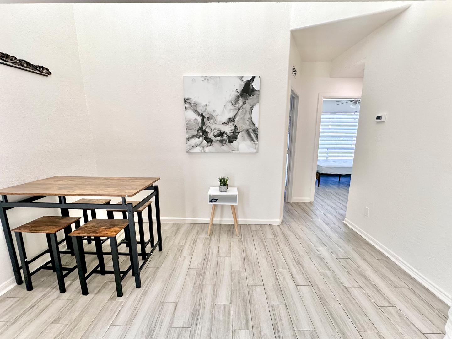 Common spaces including the kitchen