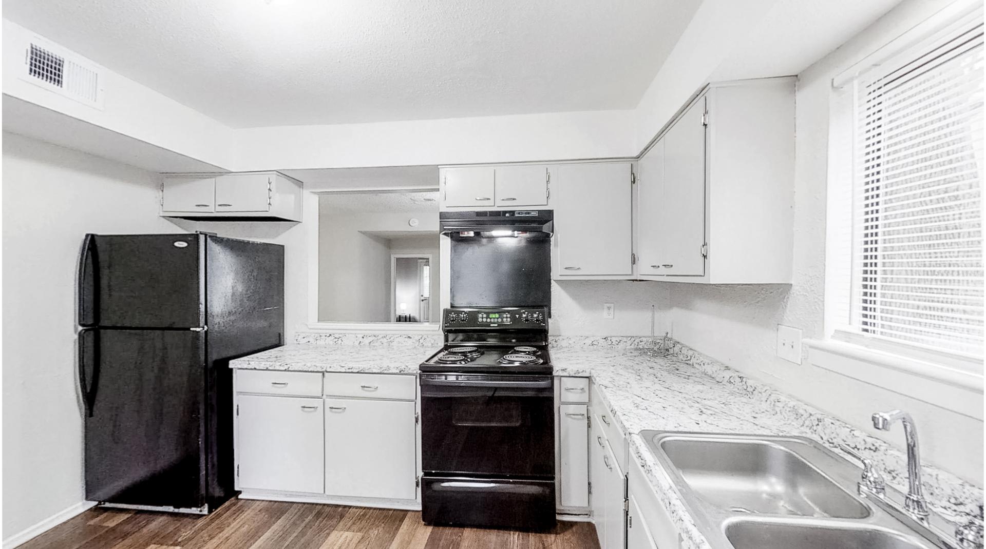 Common spaces including the kitchen
