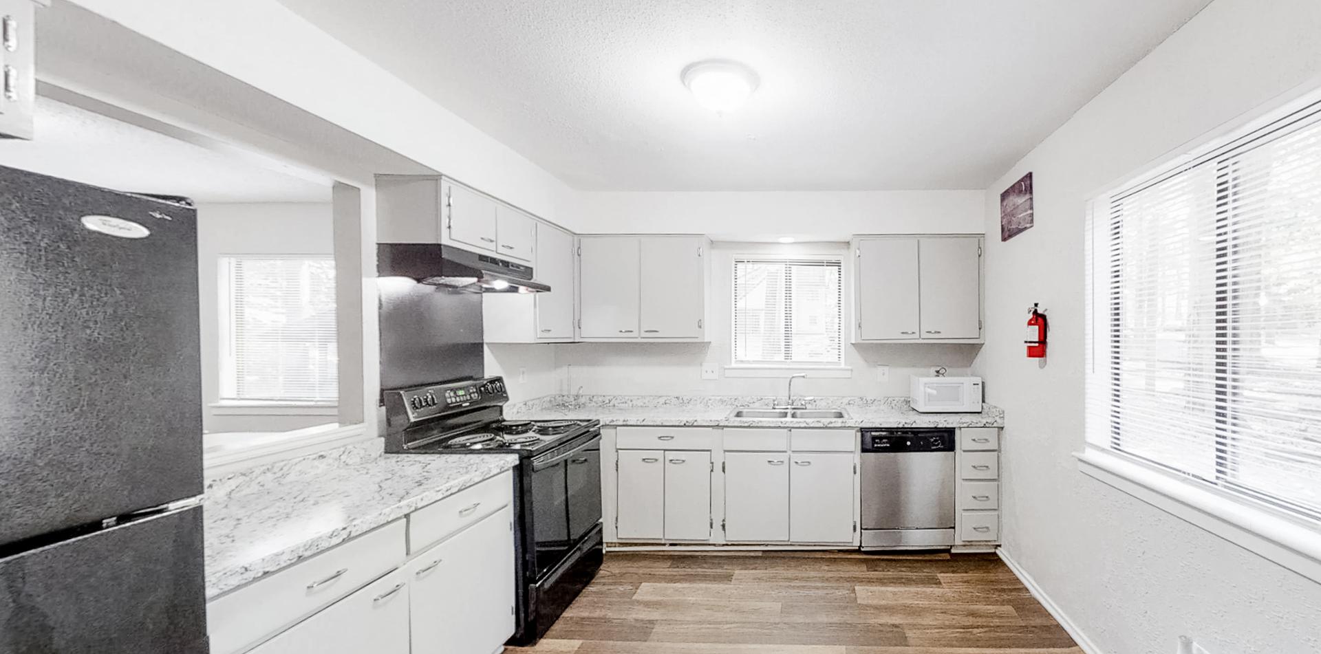 Common spaces including the kitchen