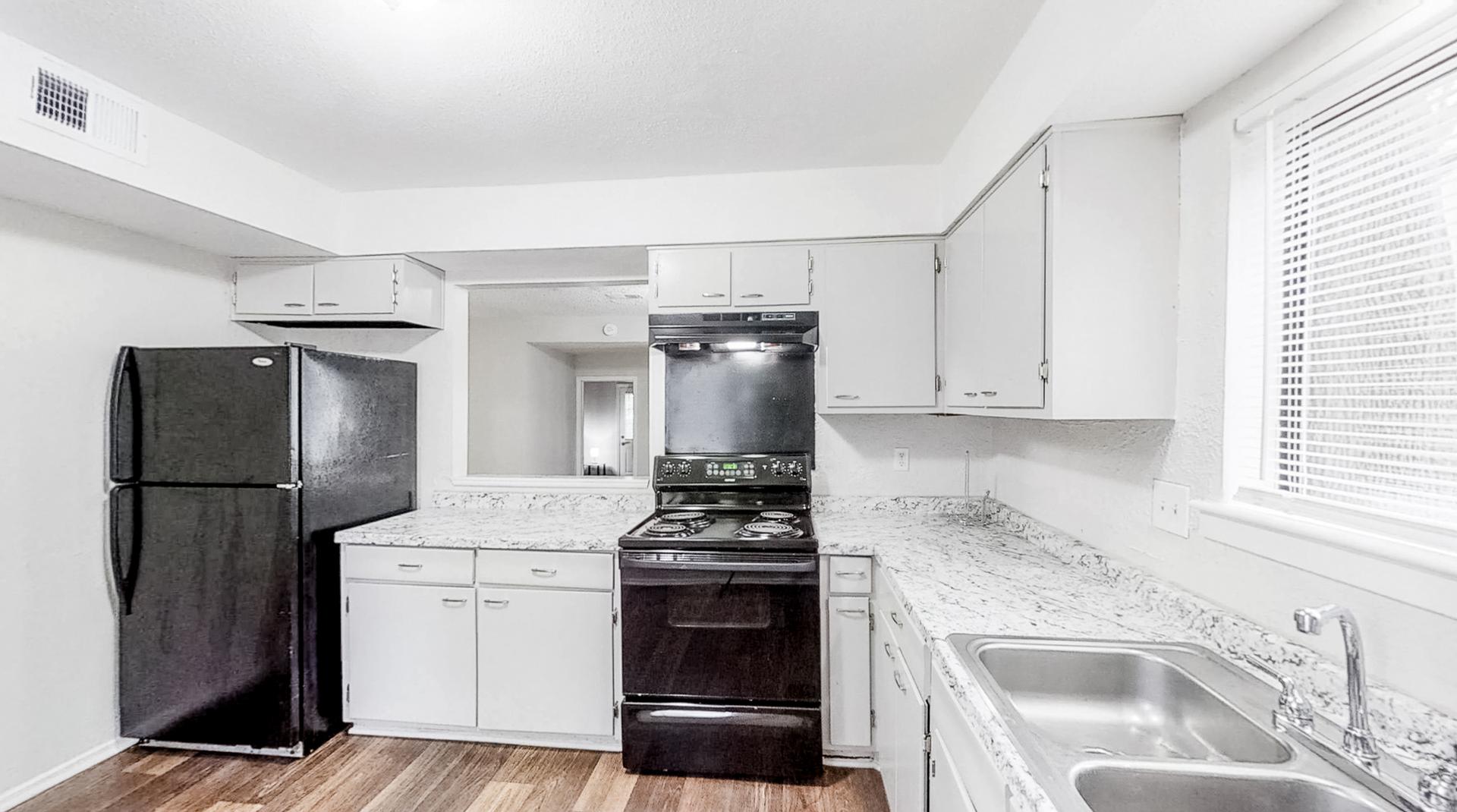 Common spaces including the kitchen