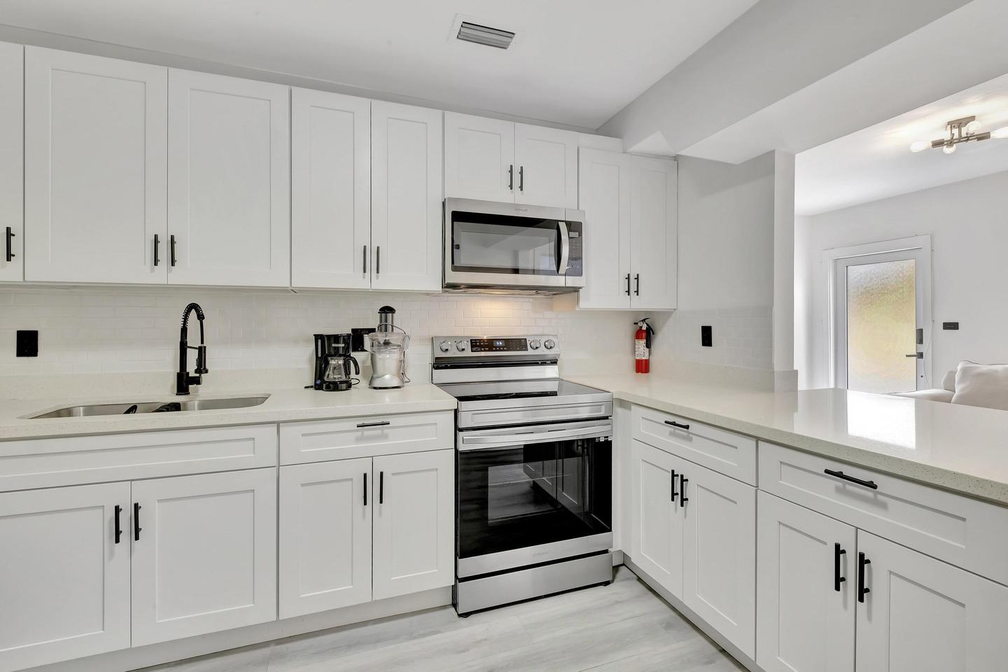 Common spaces including the kitchen