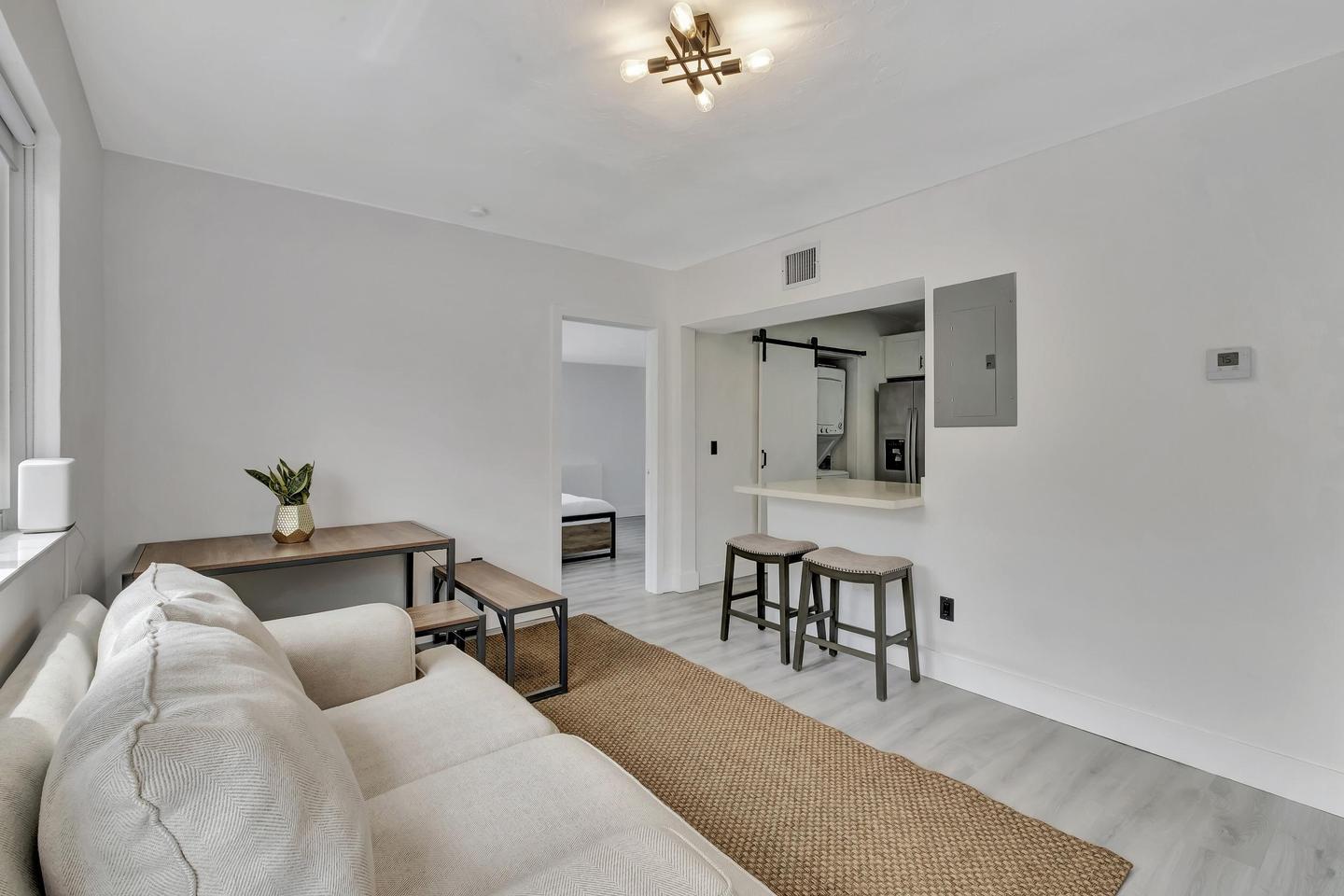 Common spaces including the kitchen
