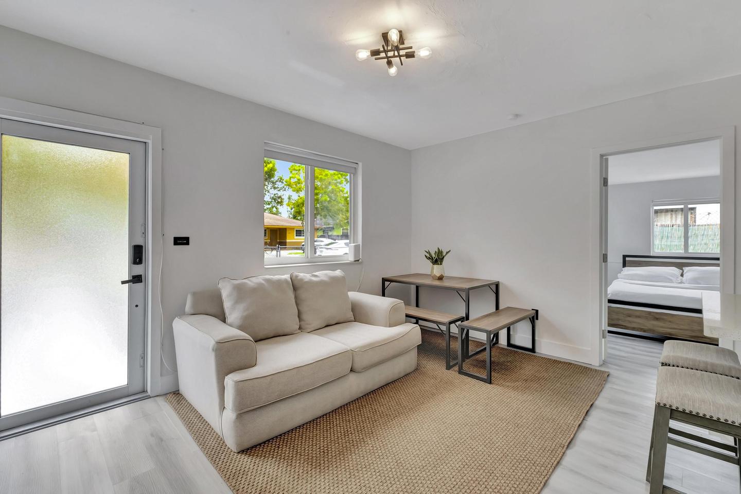 Common spaces including the kitchen