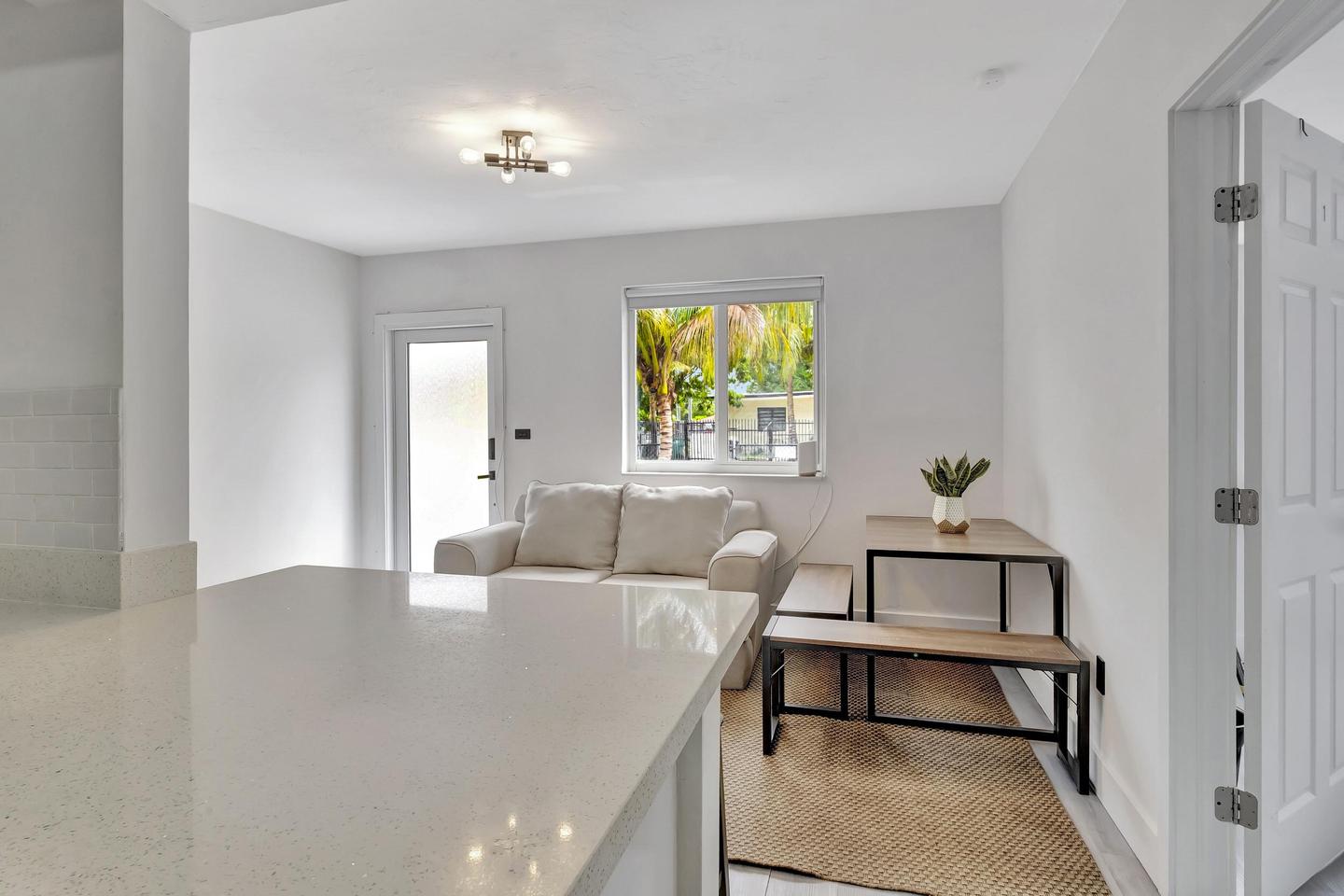 Common spaces including the kitchen