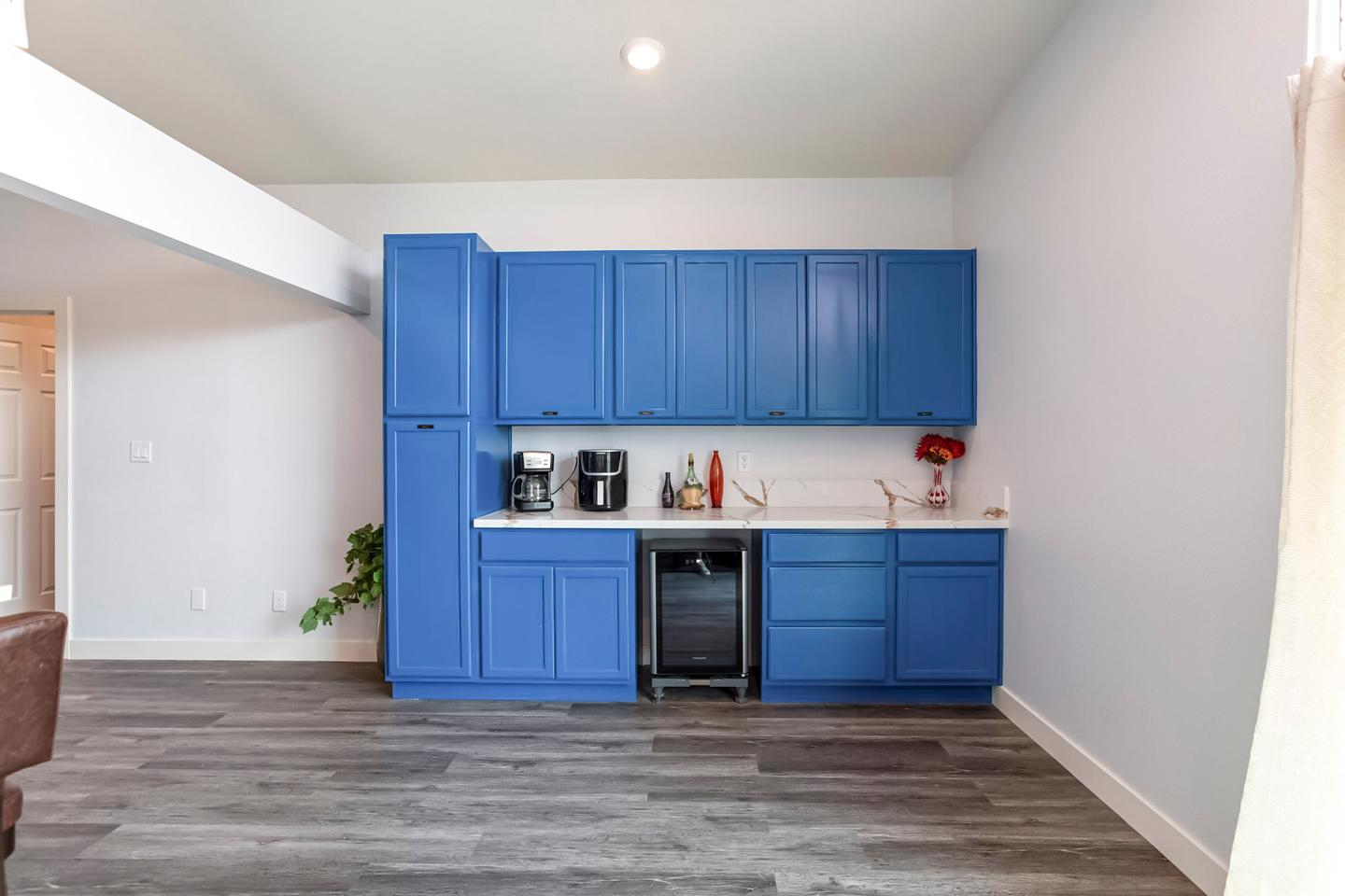 Common spaces including the kitchen