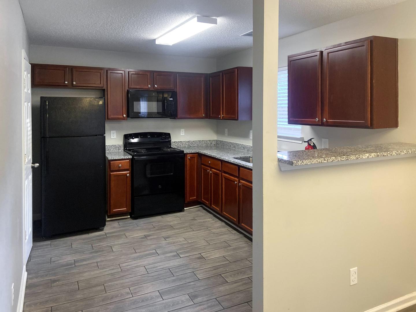 Common spaces including the kitchen