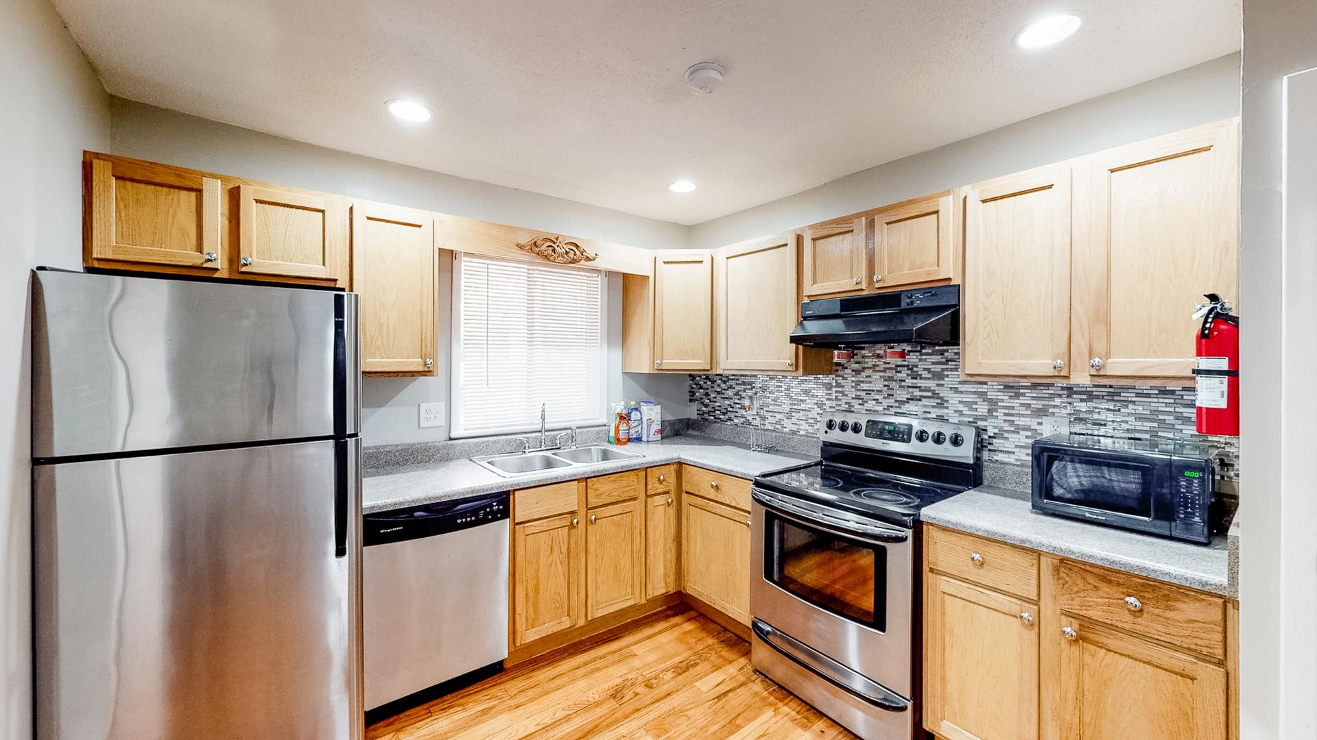 Common spaces including the kitchen