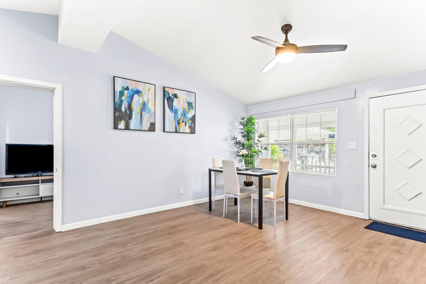 Common spaces including the kitchen