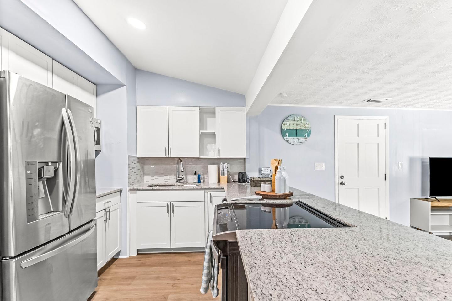 Common spaces including the kitchen