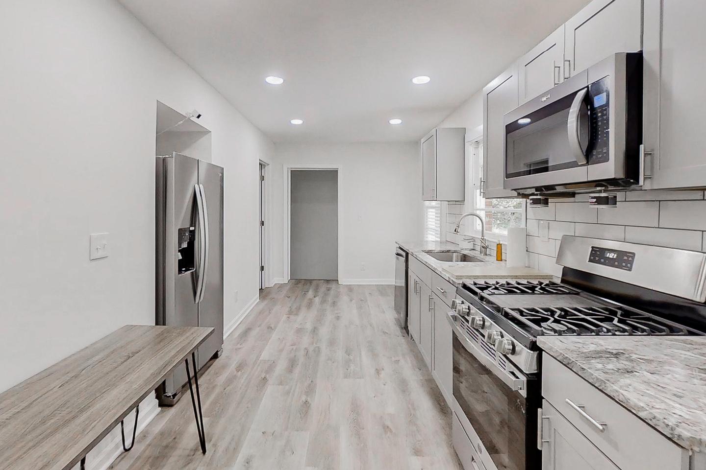 Common spaces including the kitchen