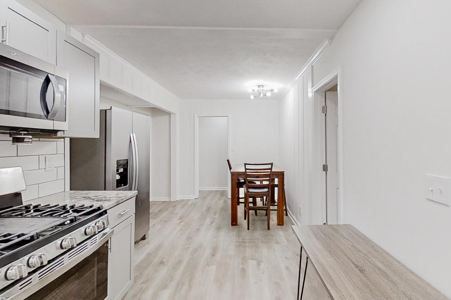 Common spaces including the kitchen