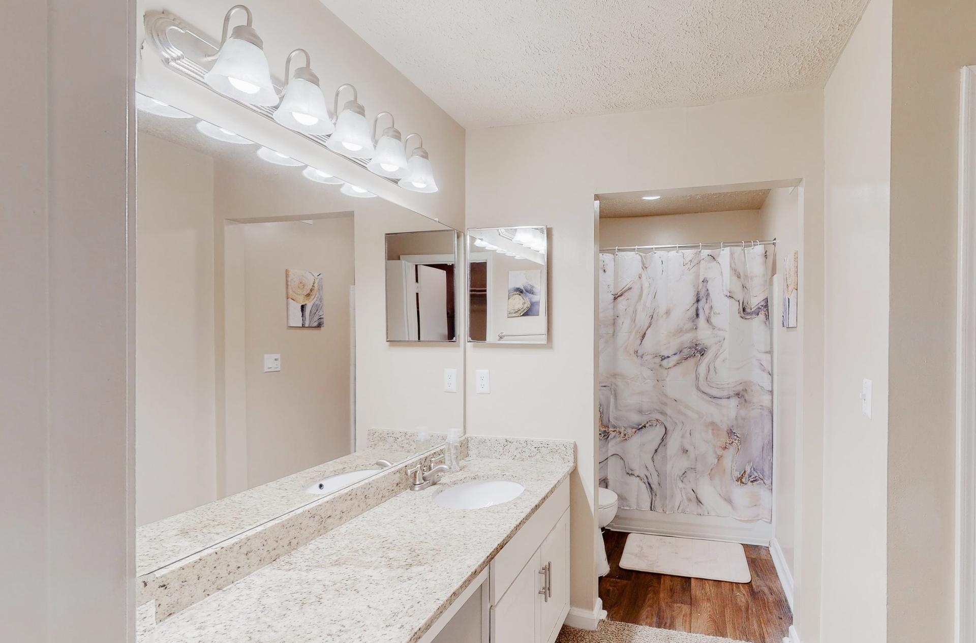 Spacious full private bathroom.