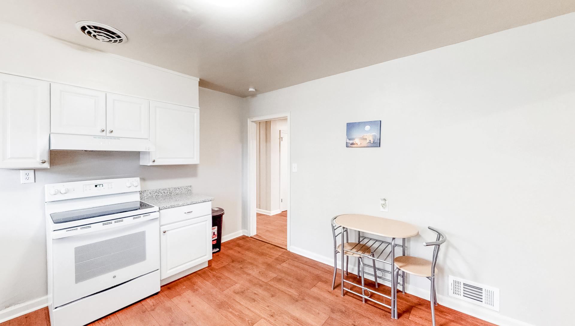 Common spaces including the kitchen