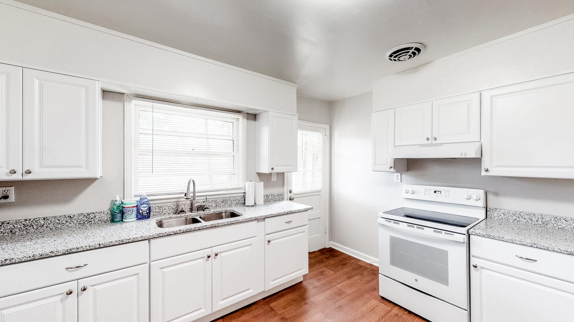 Common spaces including the kitchen
