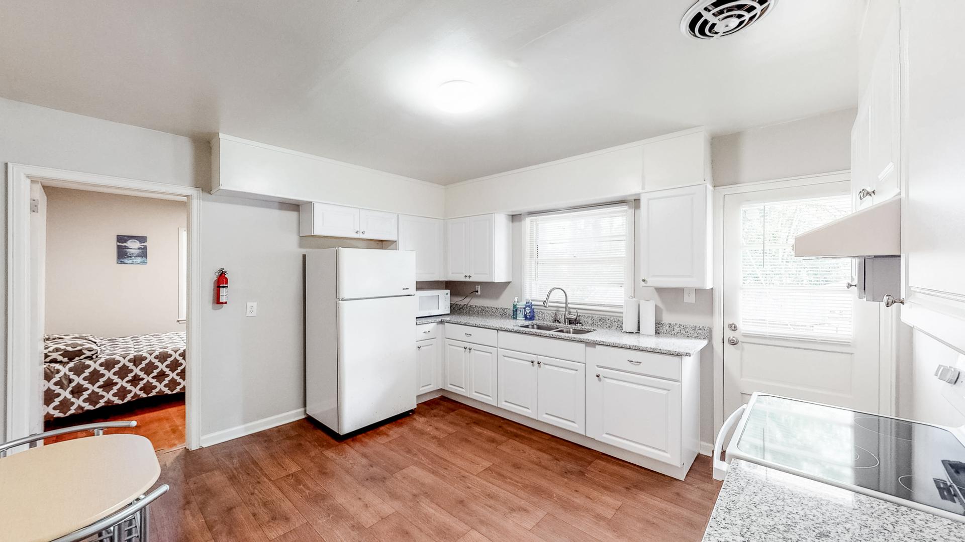 Common spaces including the kitchen