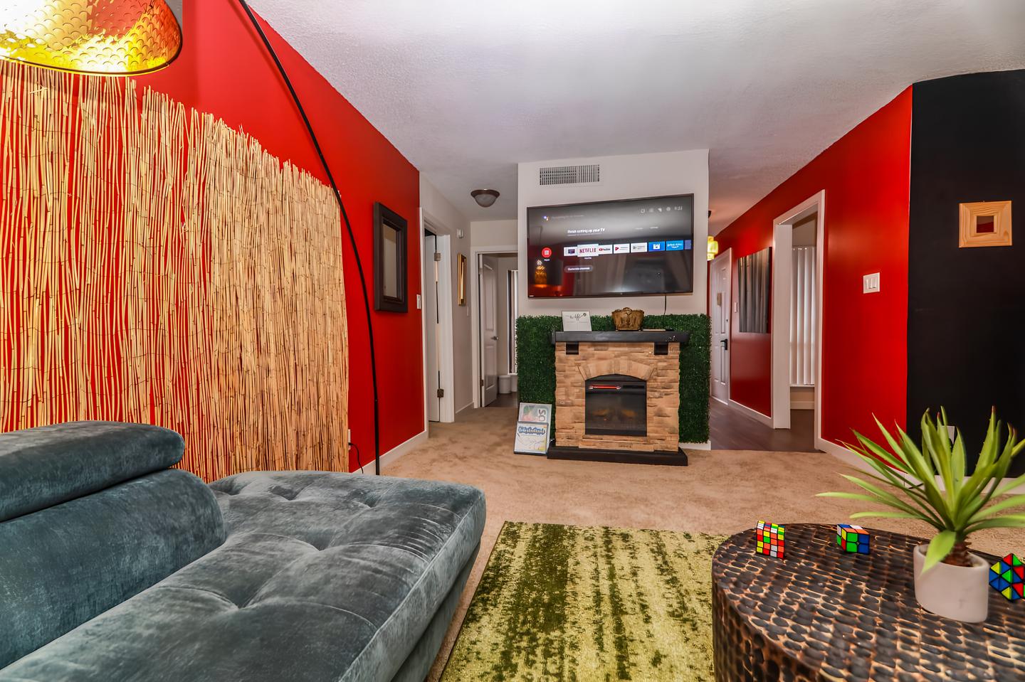 Common spaces including the kitchen