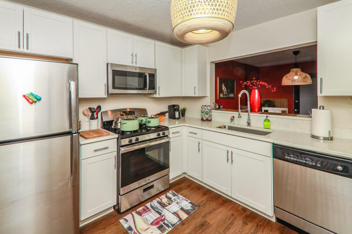 Common spaces including the kitchen