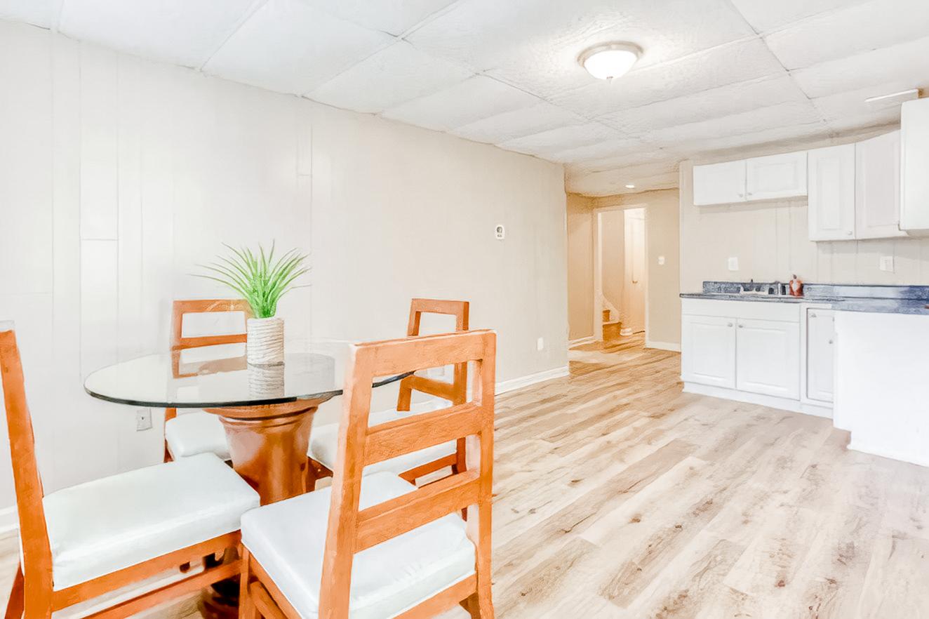 Common spaces including the kitchen