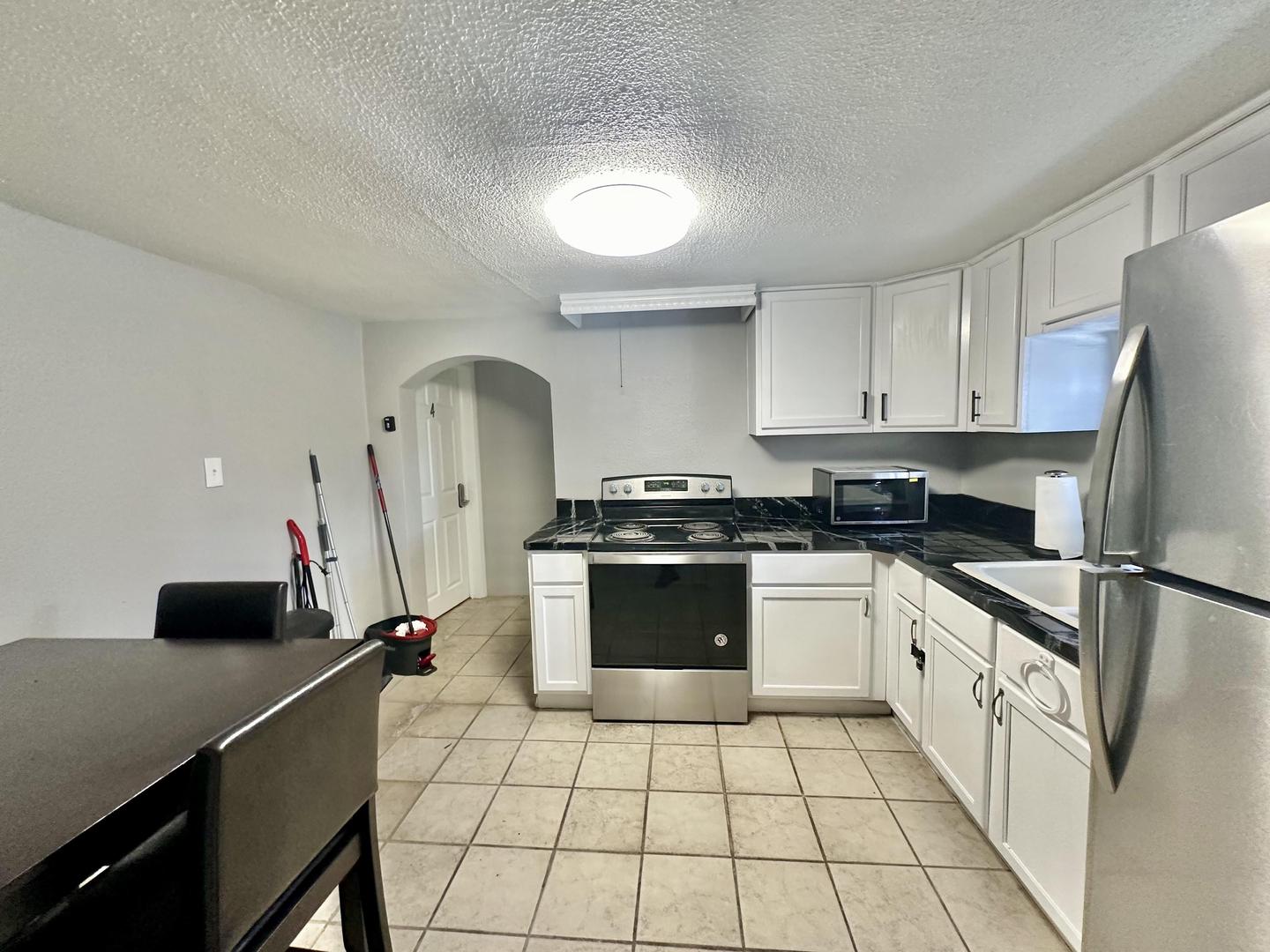 Common spaces including the kitchen