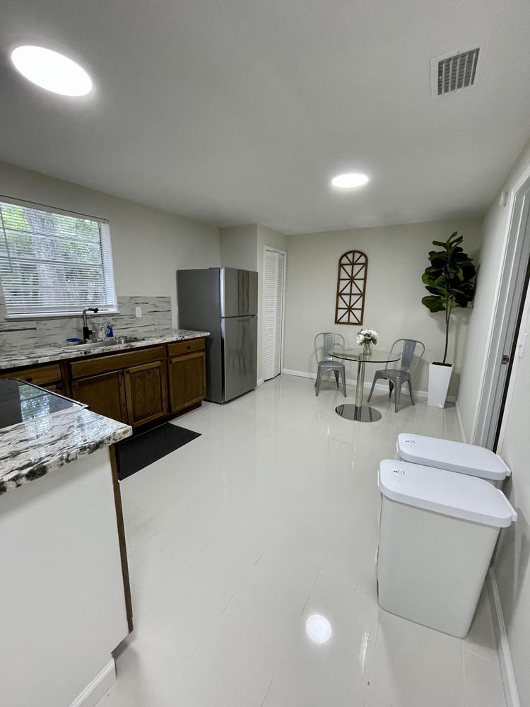 Common spaces including the kitchen