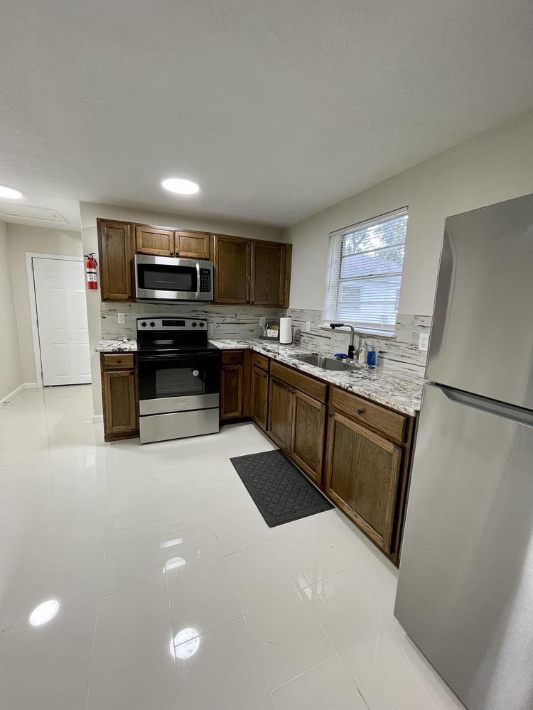 Common spaces including the kitchen