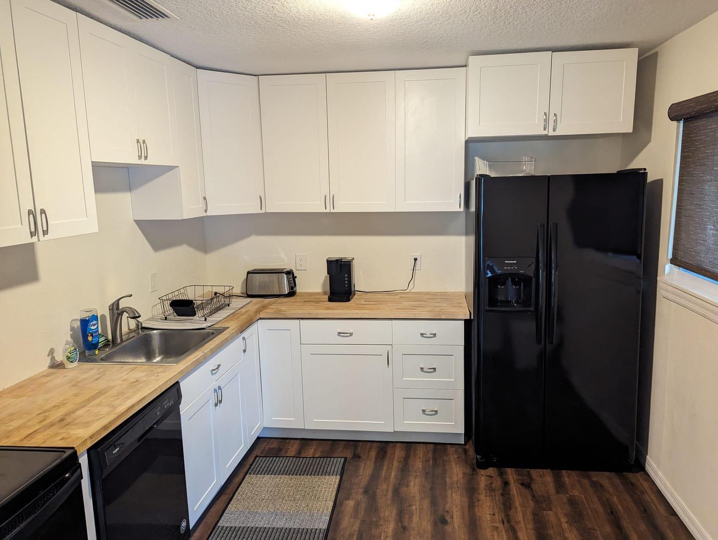 Common spaces including the kitchen