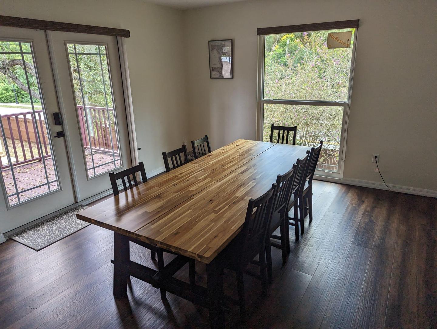 Common spaces including the kitchen