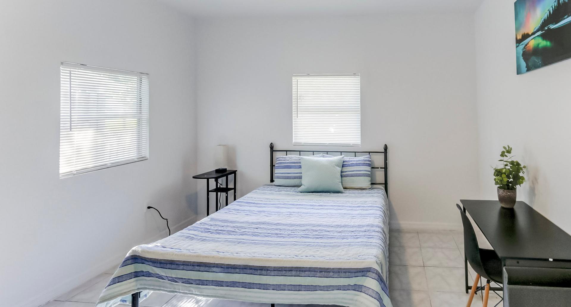 bedroom, detected:bed, window blind