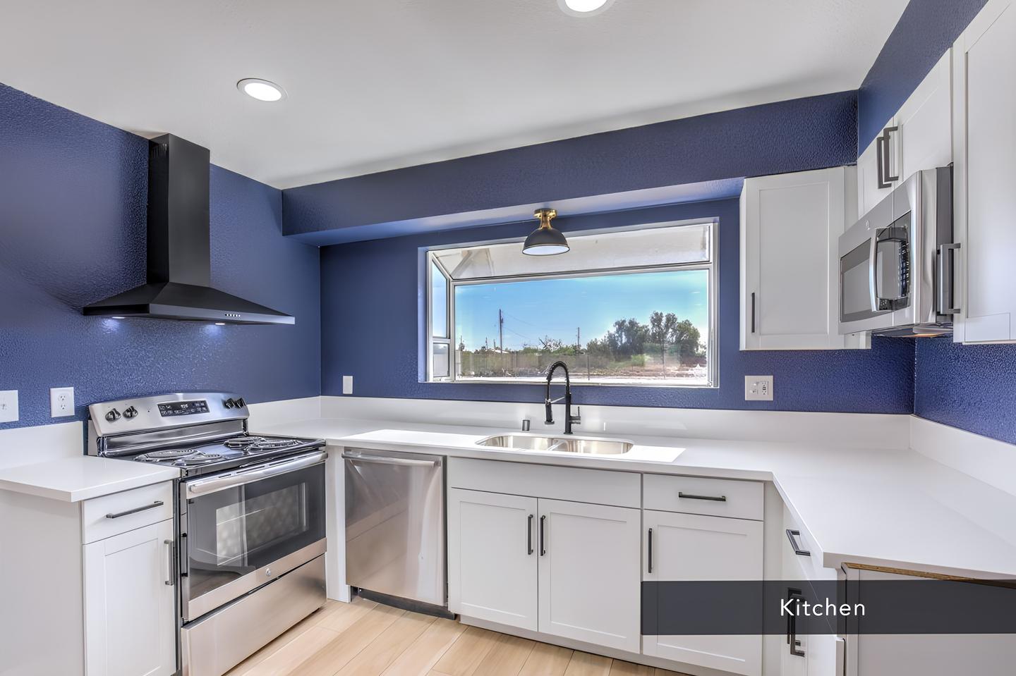 Common spaces including the kitchen