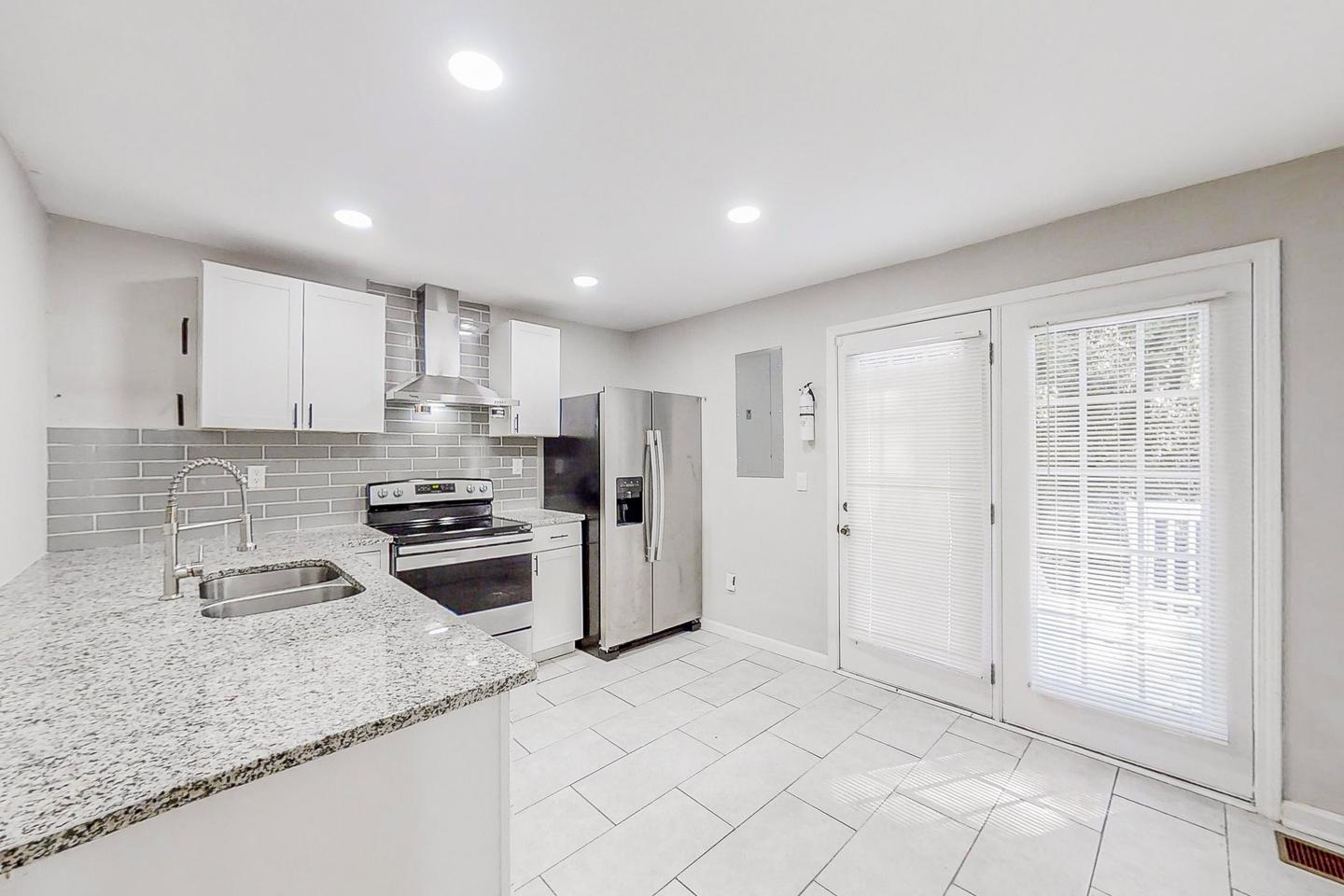 Common spaces including the kitchen
