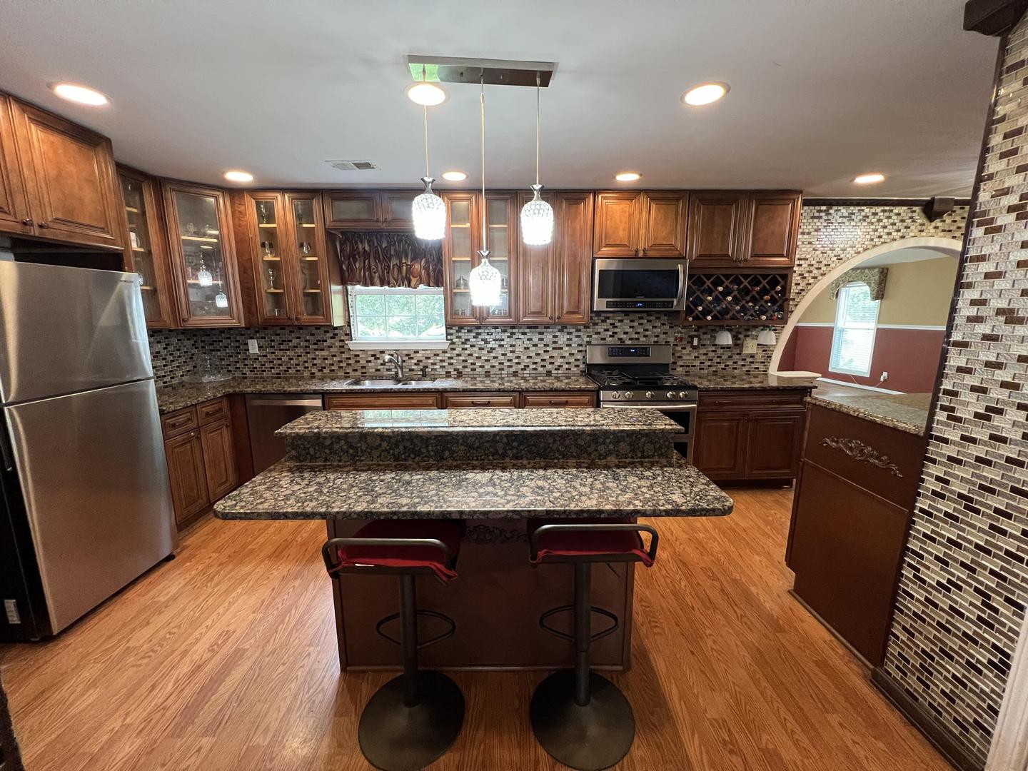 Common spaces including the kitchen