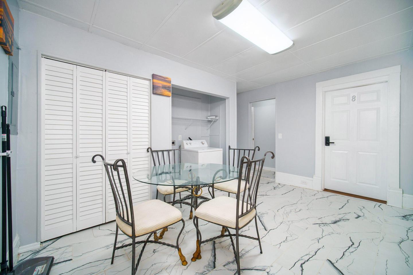 Common spaces including the kitchen