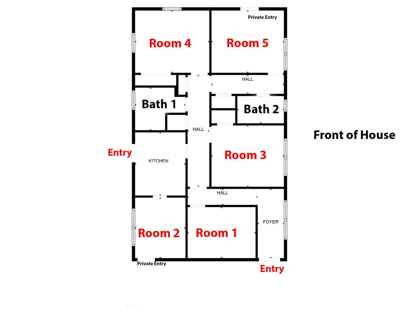 Common spaces including the kitchen