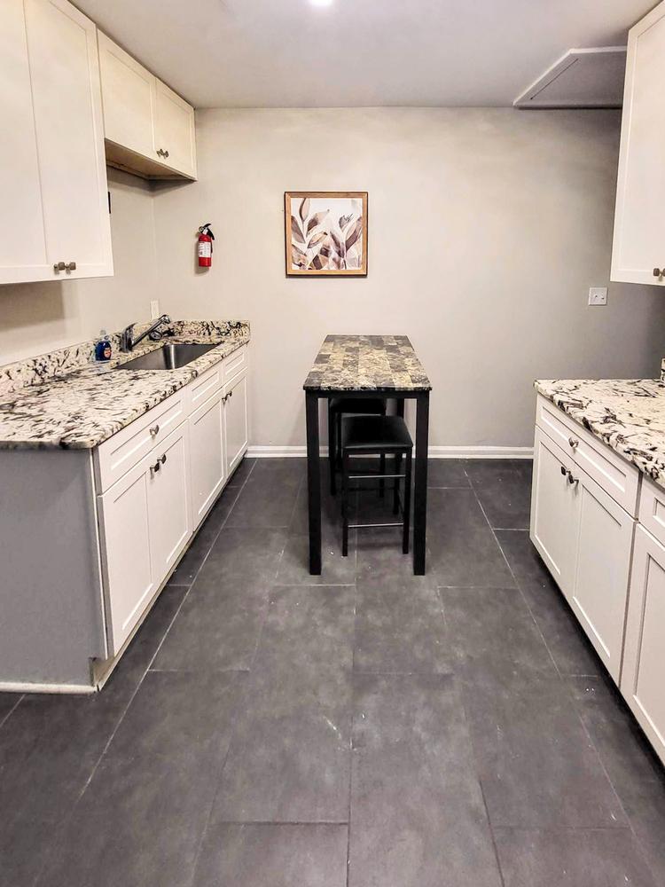 Common spaces including the kitchen