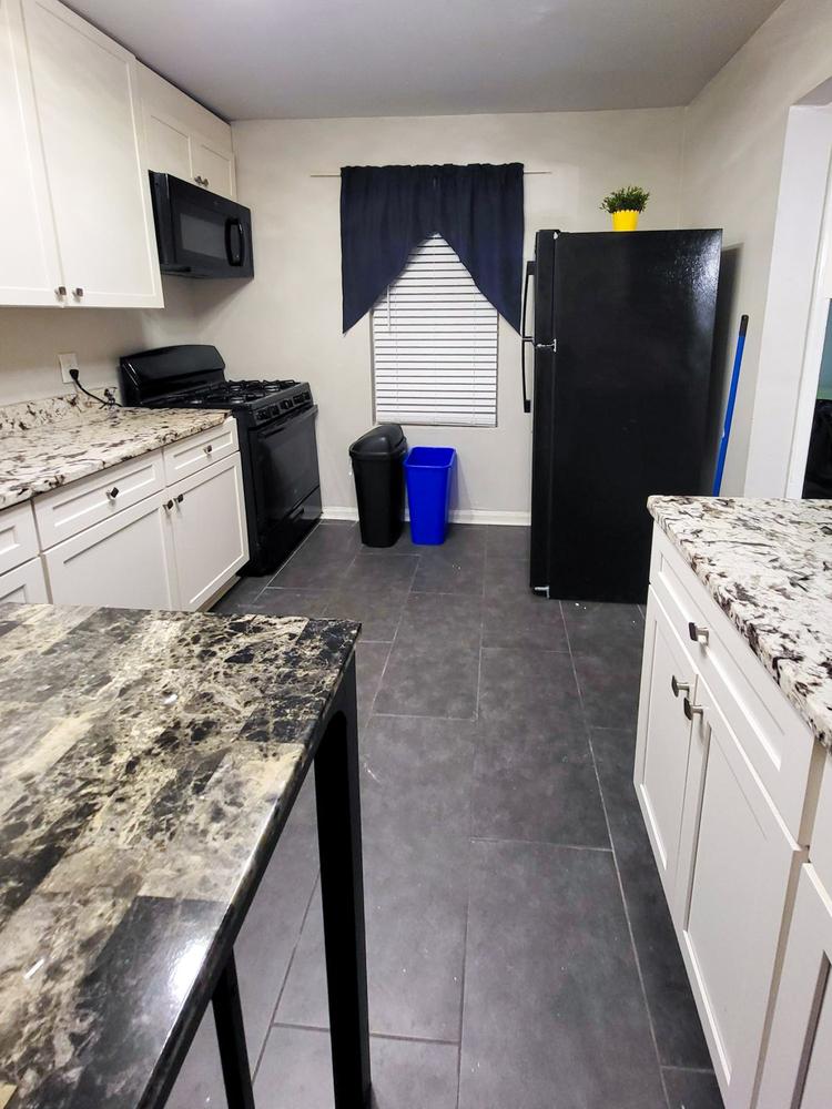 Common spaces including the kitchen