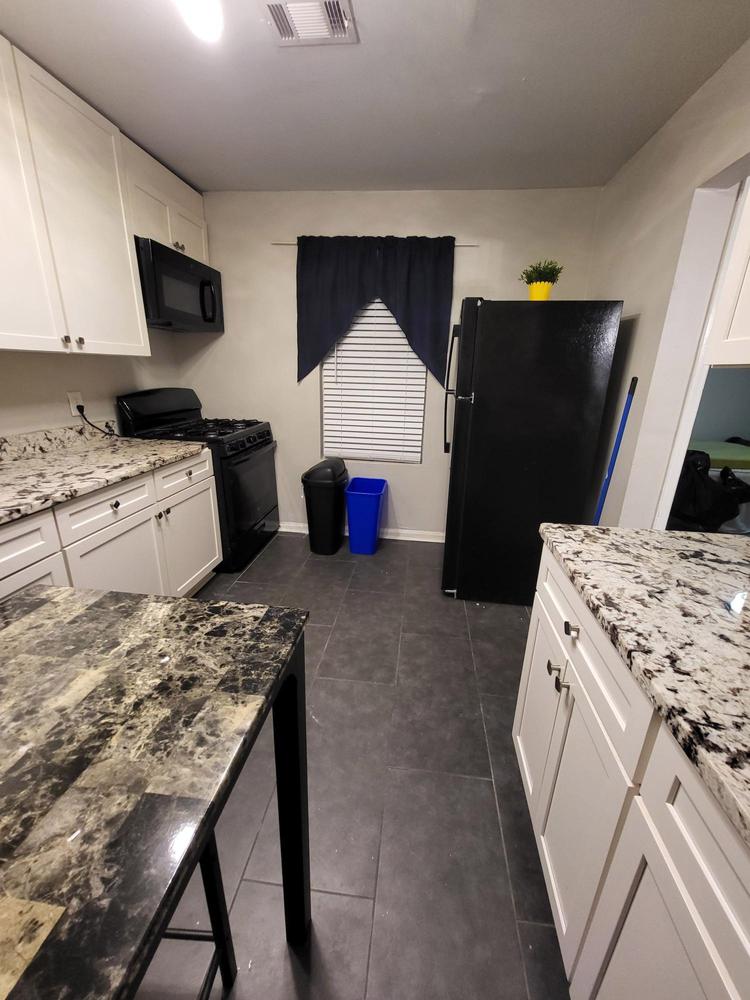 Common spaces including the kitchen