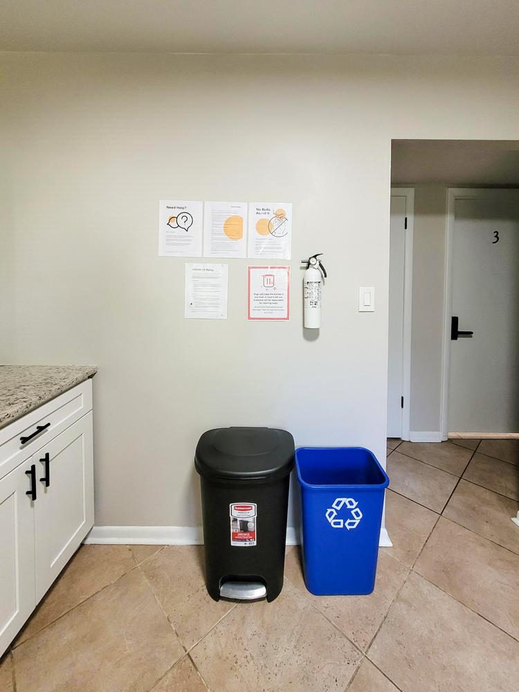 Common spaces including the kitchen