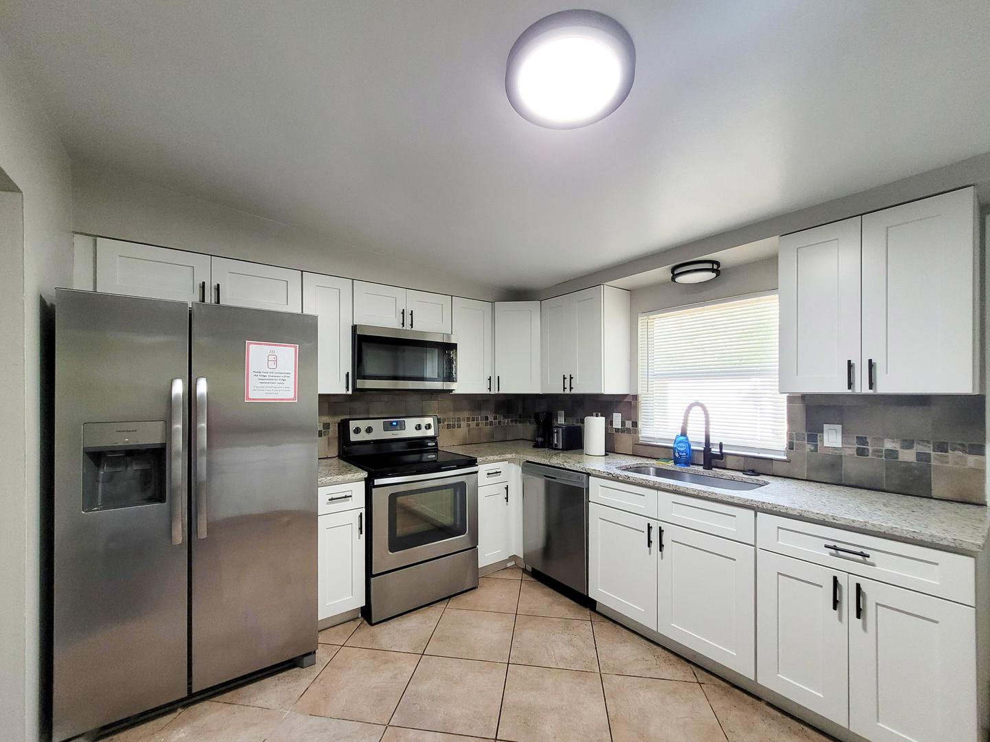 Common spaces including the kitchen