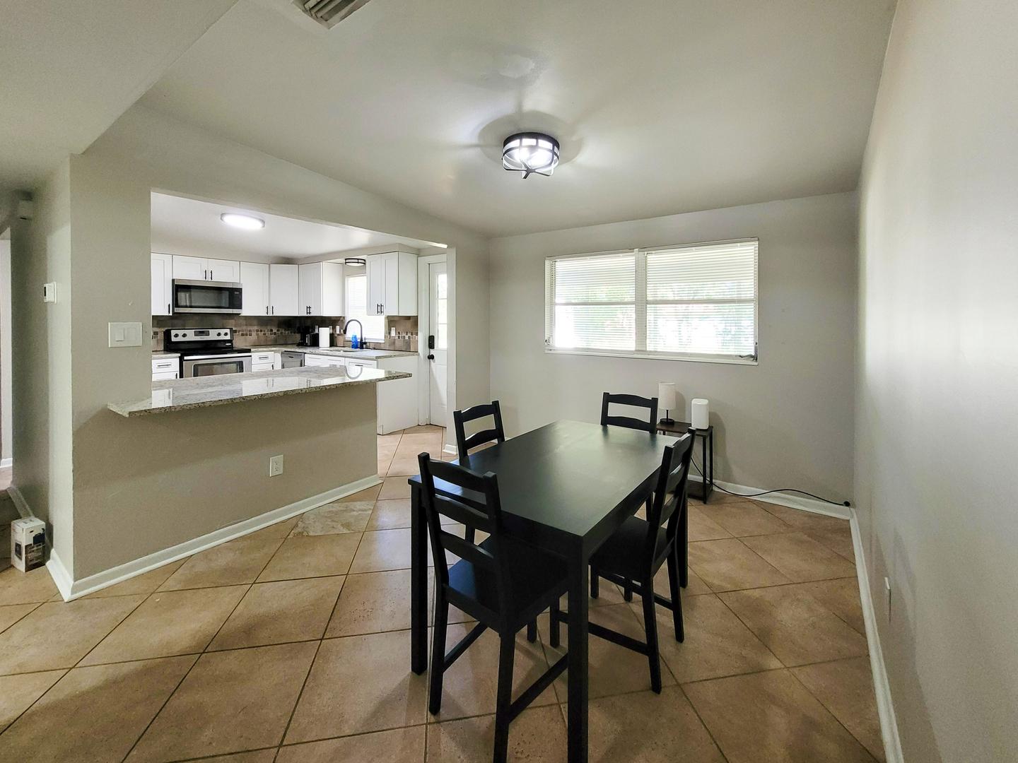 Common spaces including the kitchen