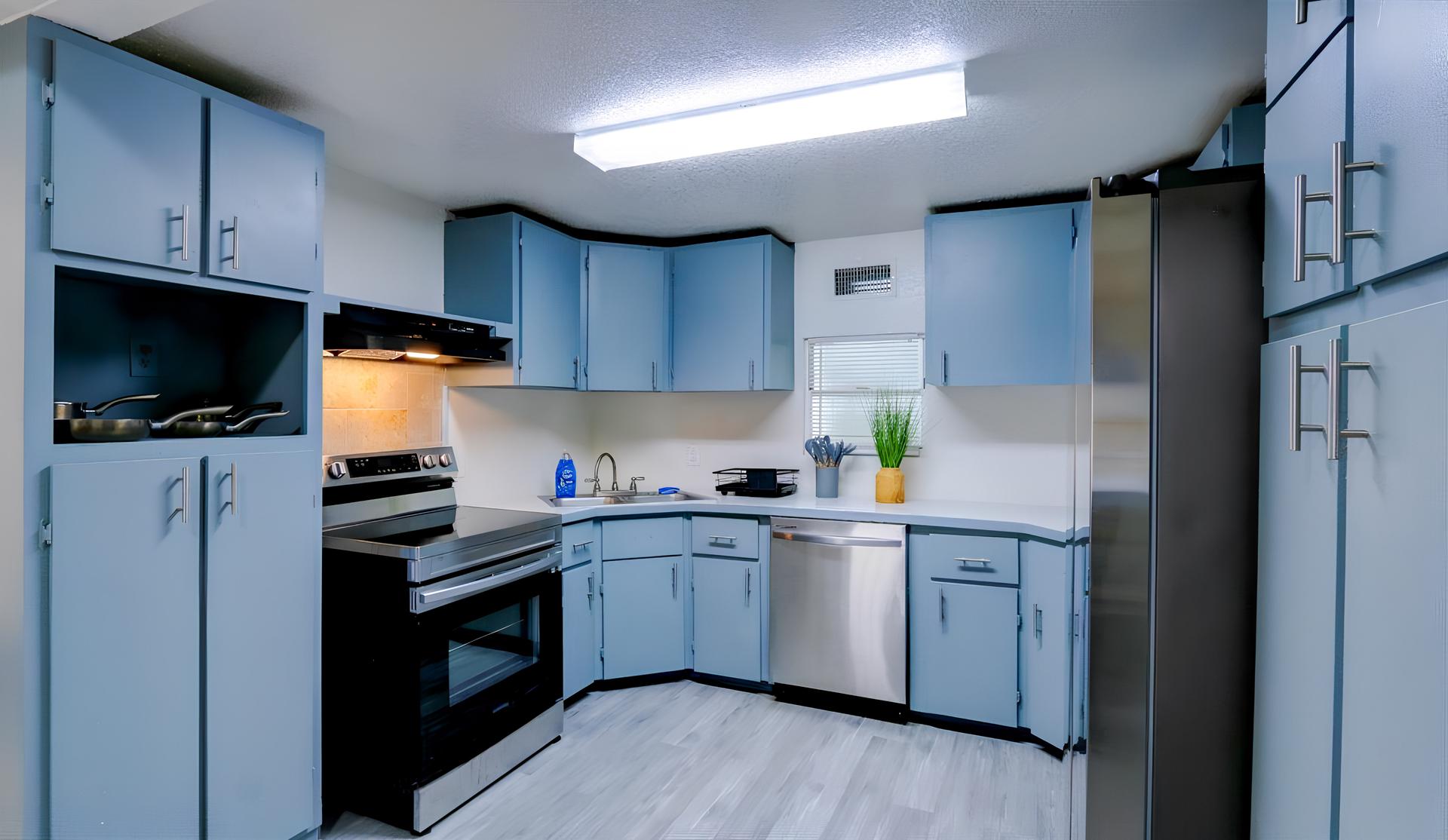 Common spaces including the kitchen