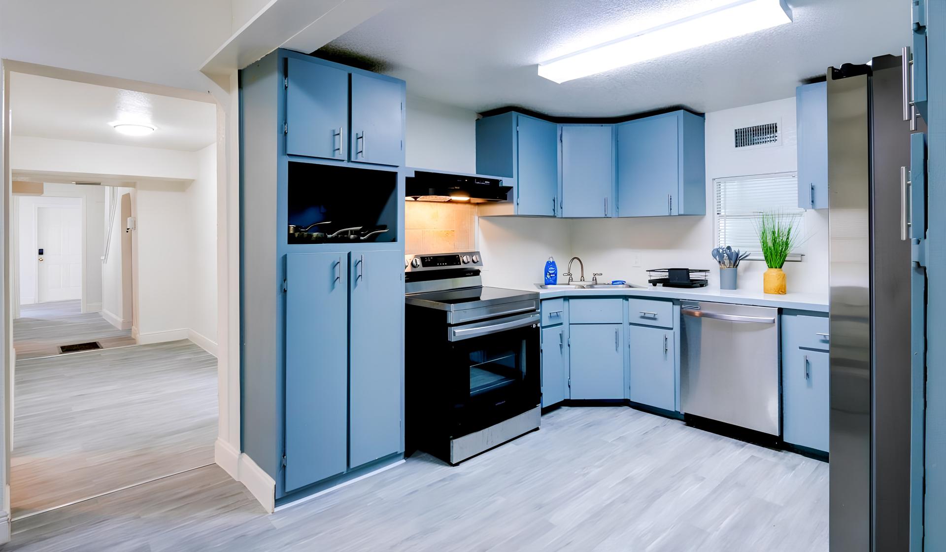 Common spaces including the kitchen