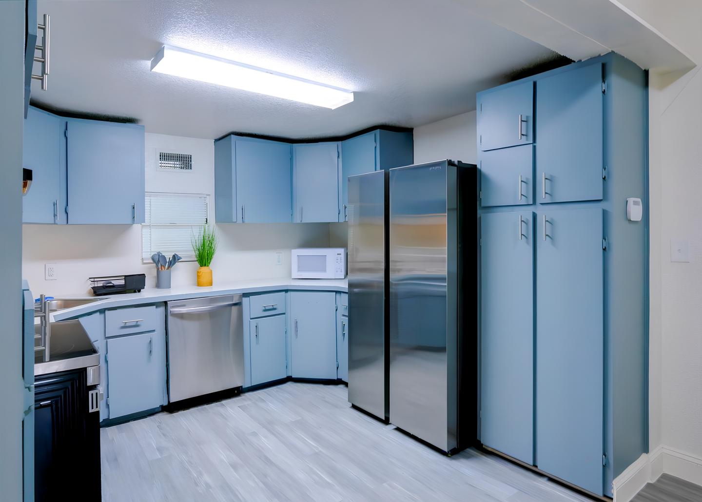 Common spaces including the kitchen