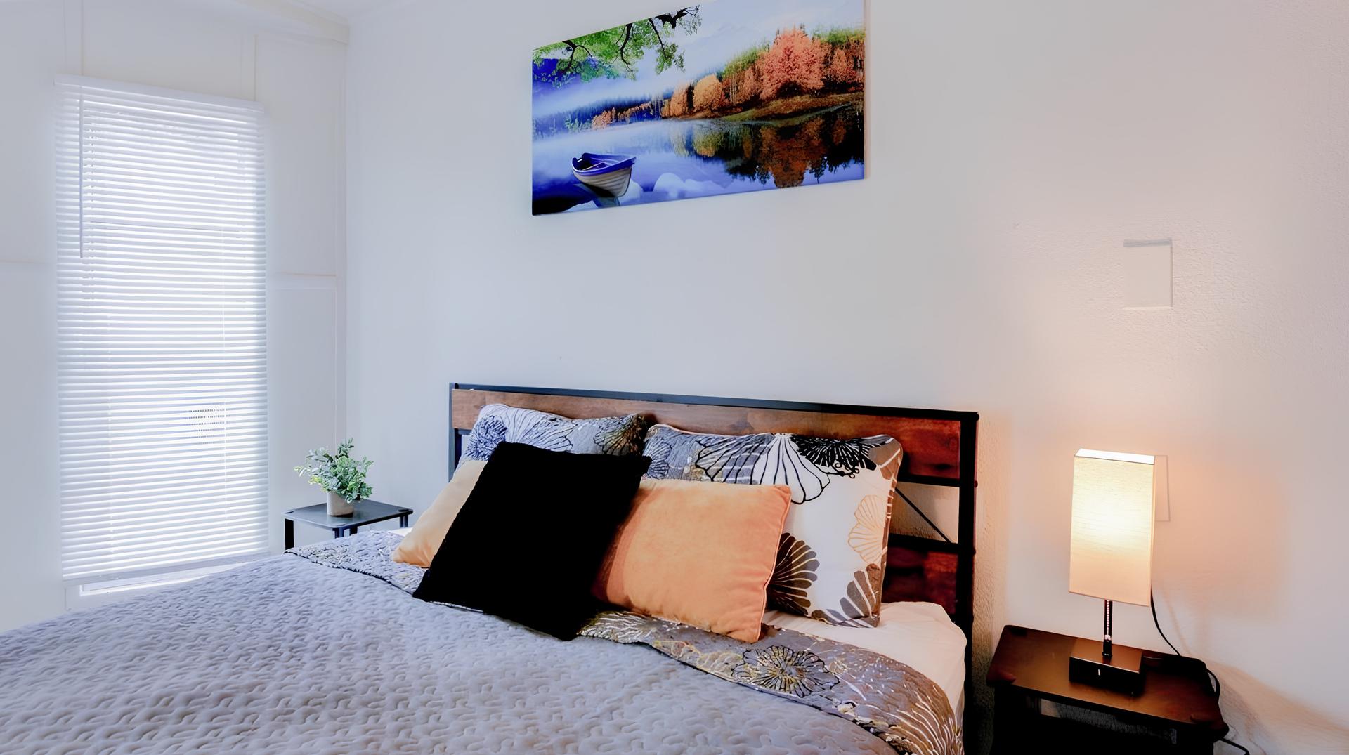 bedroom, detected:bed, window blind