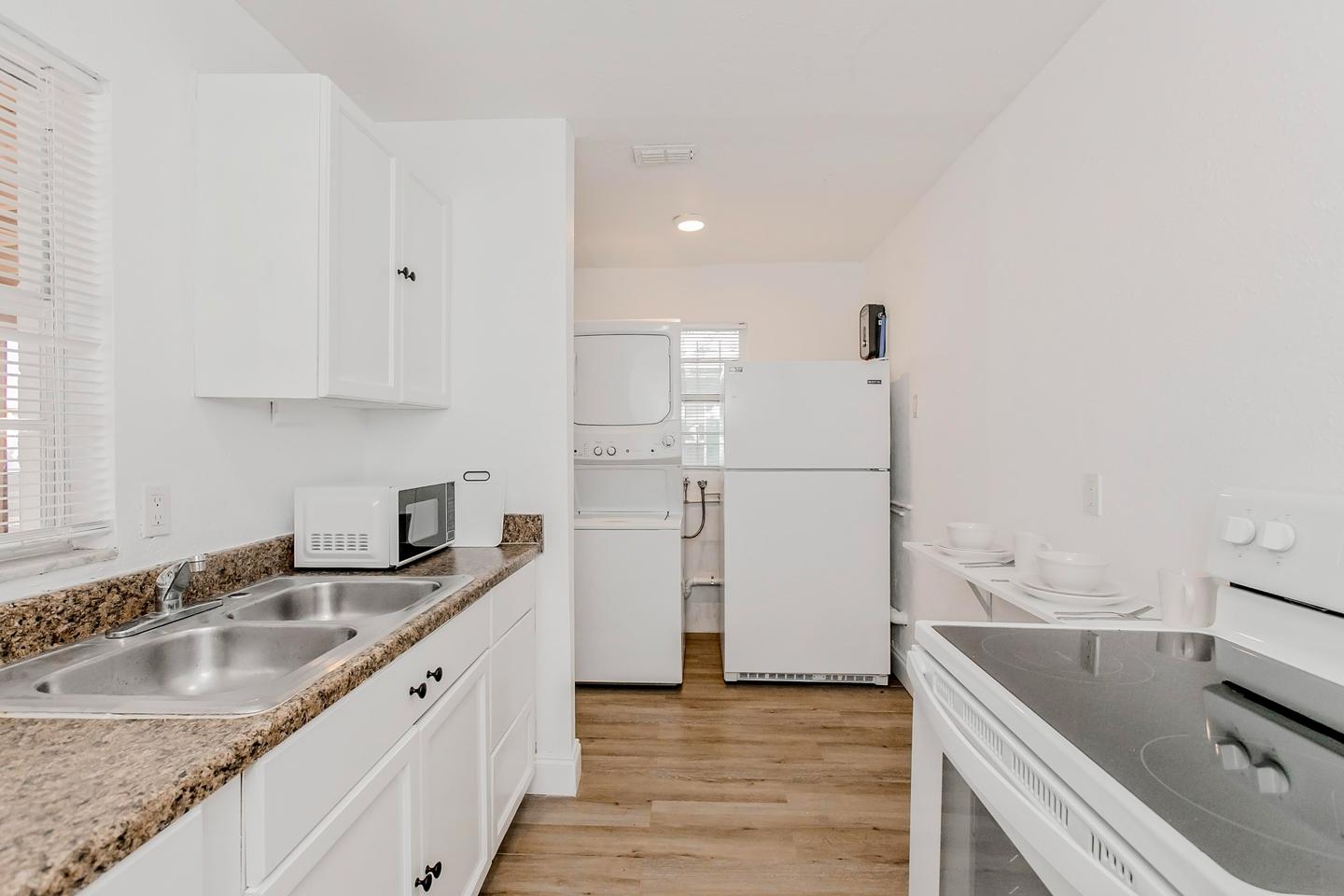 Common spaces including the kitchen